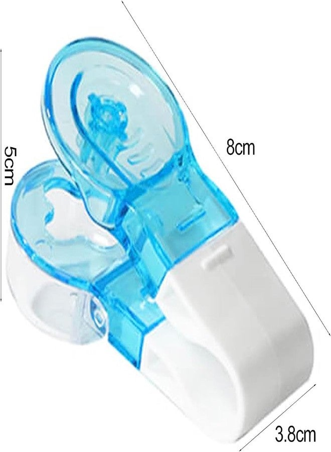 Junfamilee Blue Portable Pill Taker, Tablets Pills Blister Pack Opener Assistance Tool, Pill Splitter Cutter for Small Pills, Travel Pill Taker, Pill Dispenser, Storage Box Medication Dispenser, Medication Aids - Image 2